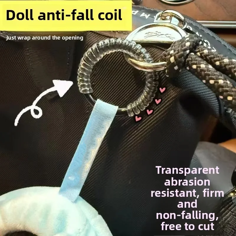 Labubu Anti Drop Buckle Silicone Rope Keychain Protection Ring Colorful Winding Fixed Anti Drop Labubu Accessories image 5