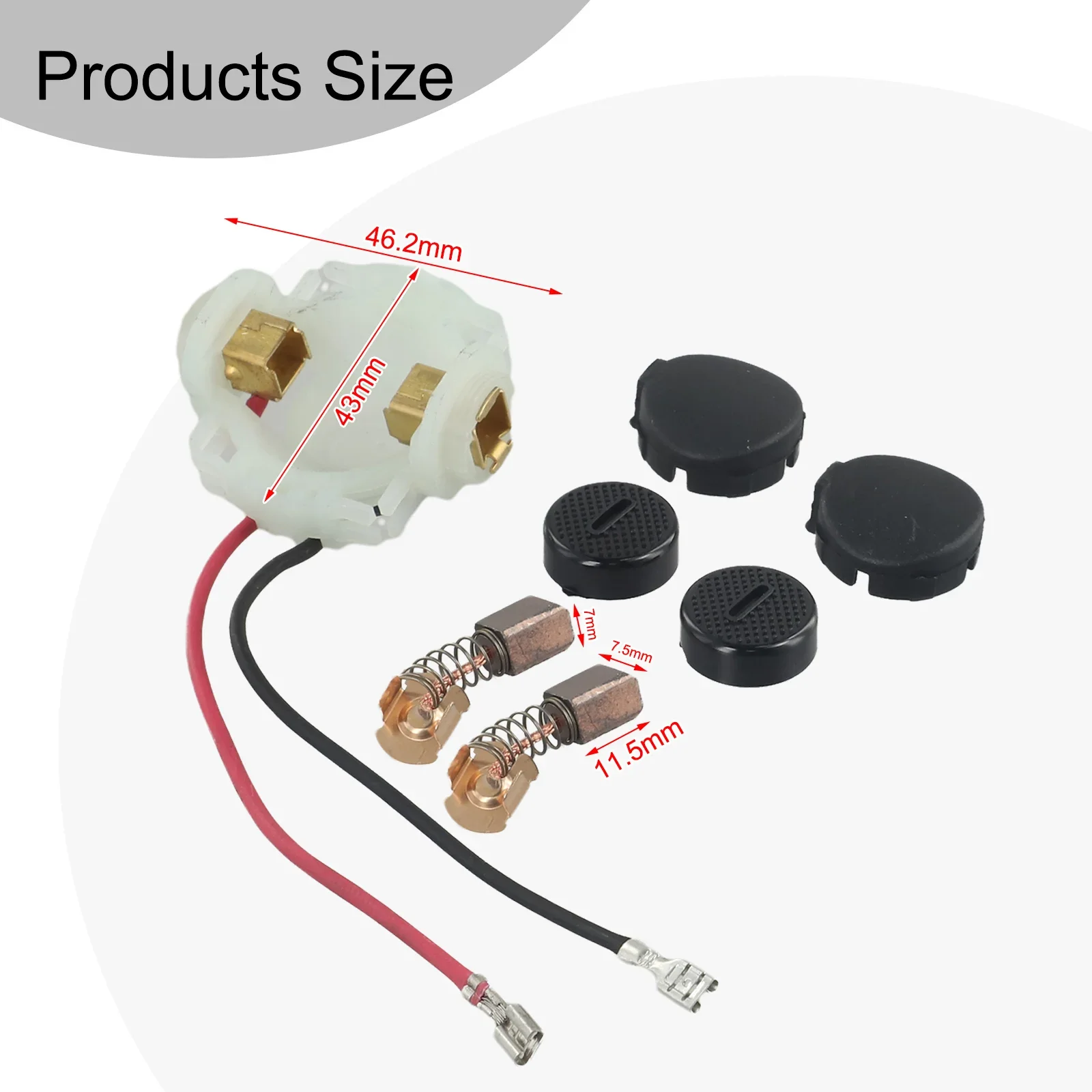 Imagem -06 - Kit de Tampa de Suporte de Escova Peças Sobressalentes de Escovas de Carbono para Cb430 Bga450 Bga452 Acessórios de Ferramentas Elétricas de Substituição