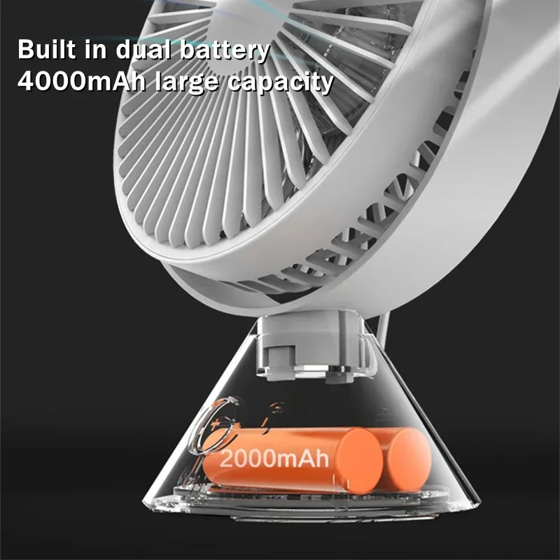 샤오미 공기 냉각 천장 테이블 선풍기, USB 충전식, 4000mAh 테이블, 선풍기 작동, 무선 전기 휴대용,