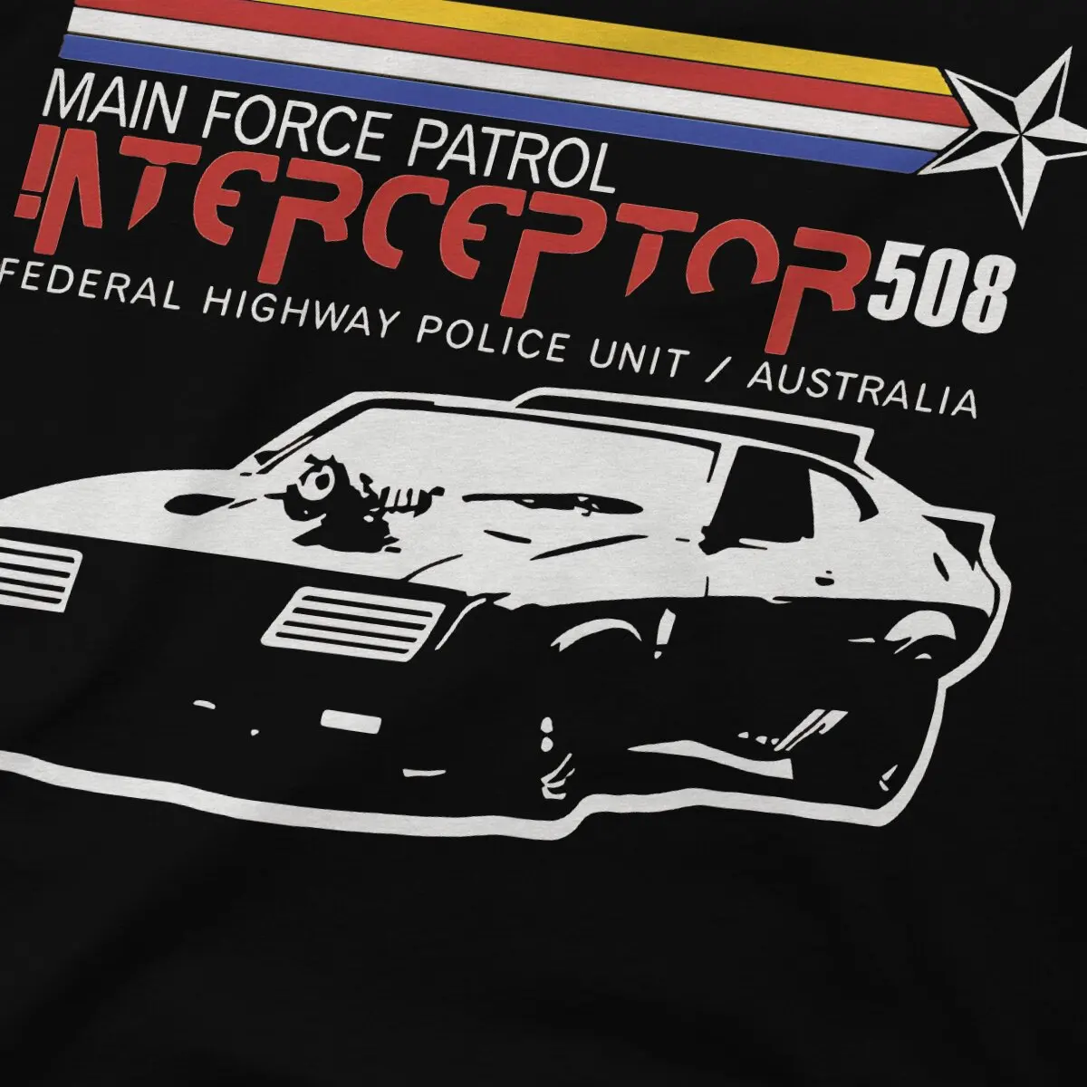 Mad Max Movie Interceptor 508 T Shirt Goth Men Tees Summer Clothing Polyester O-Neck TShirt