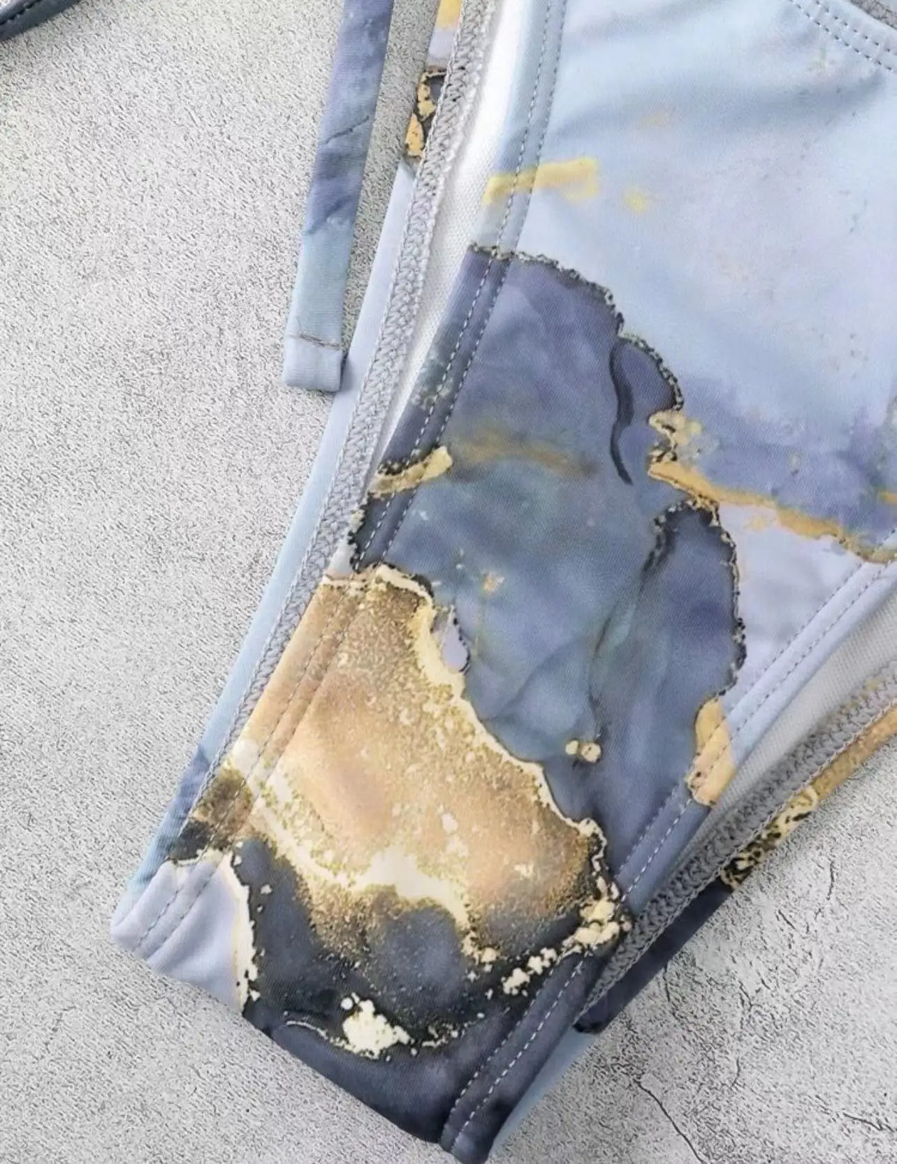 Bikini estampado de 3 piezas para mujer, traje de baño con Top de manga larga, ropa de playa para mujer, traje de baño 2024
