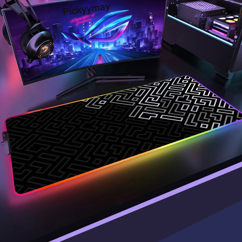 

Large RGB Mouse Mat Design Desk Mat LED Gaming Mousepad Big Luminous Desk Pad Gamer Backlit Mouse Pad Mousepads