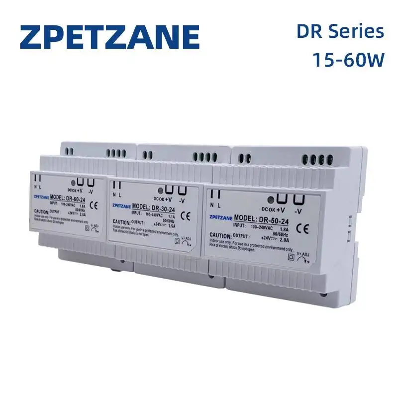 DR-15W Rail Mount DIN Switch Power Supply 24V 12V Switching Single Output Electrical Industrial Control AC TO DC - view 6