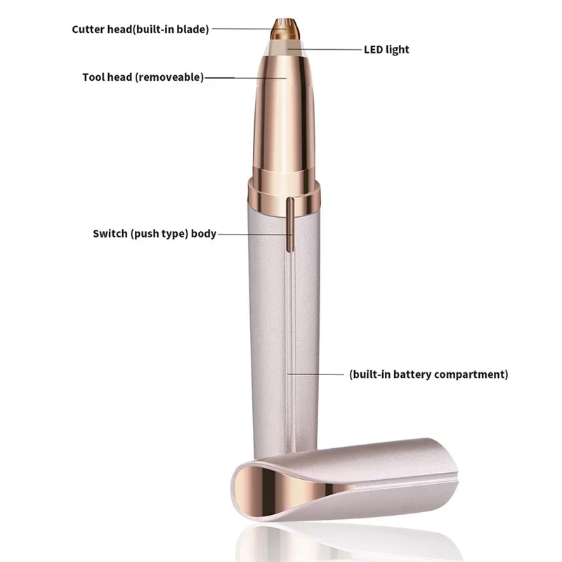 ไฟฟ้าคิ้วTrimmer USB Charger Security Hair Removal Eye Browเครื่องกําจัดขนShaperเครื่องโกนหนวดไม่เจ็บปวดมีดโกนFacial Hair Remover