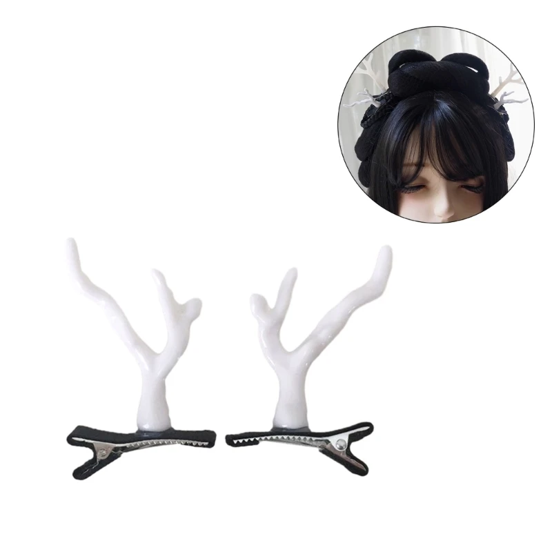 Cosplay Dragon Horn Hairclip for Adult Teens Girl Anime Hair Clip Duckbill Clips Barrettes Hair Ornament Hair Jewelry DXAA