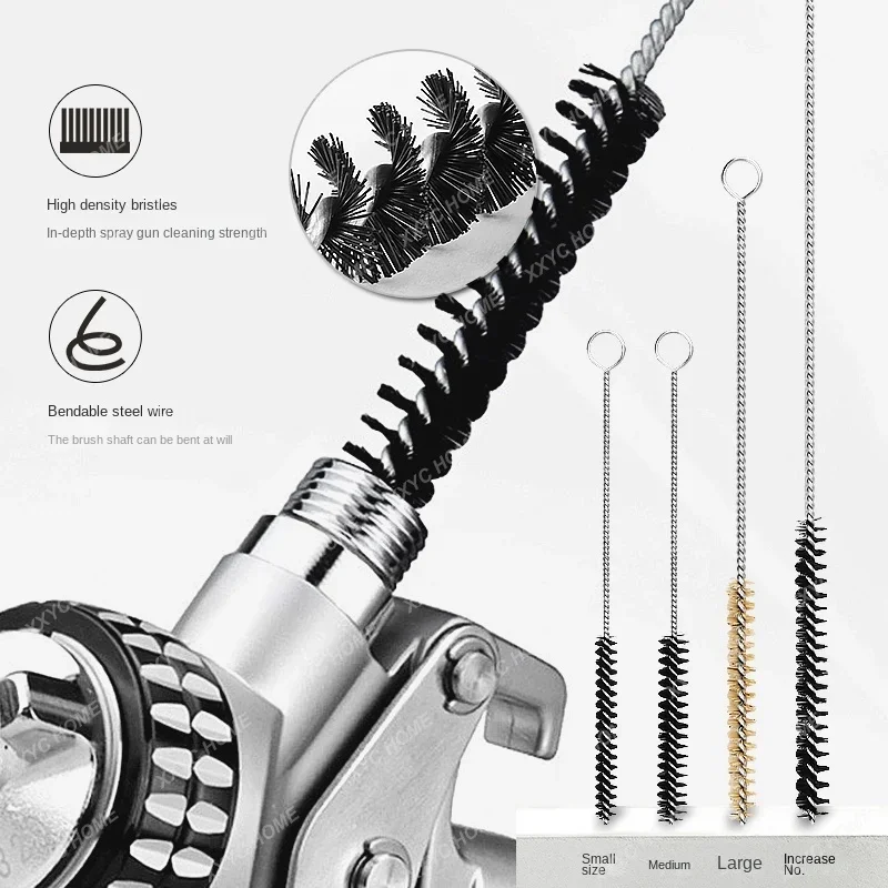 Car paint spray gun cleaning brush model spray pen spray paint gun nozzle pipe cleaning brush cleaning needle tool