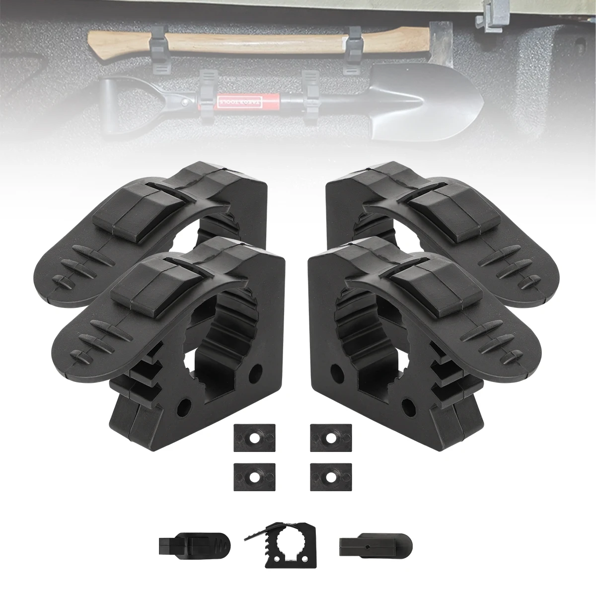 

Quick-Release Clamp Mount Rubber Clamp Grip Tool Equipment for Off-road UTV ATV Van Truck Boat Train Home Motorcycle Accessories