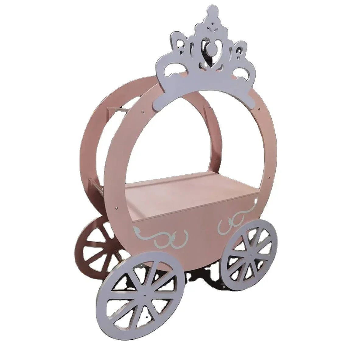 

Amazon Hot Simple assembly Wooden Flower Candy Cart With Wheels For Wedding Children Christmas Dessert Party Cart Decoration Hot