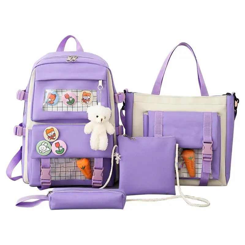 

Aesthetic Backpacks For School Kawaii Shoulder Bag With Backpack Handbag Shoulder Bag And Pen Case Set School Backpack For Girls