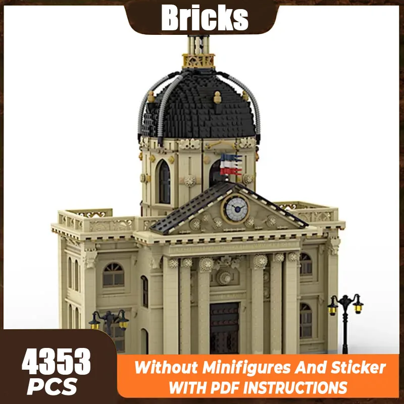 Moc Building Bricks Famous Street View Model Institute Of France Technology Modular Blocks Gift Christmas Toys DIY Sets Assembly