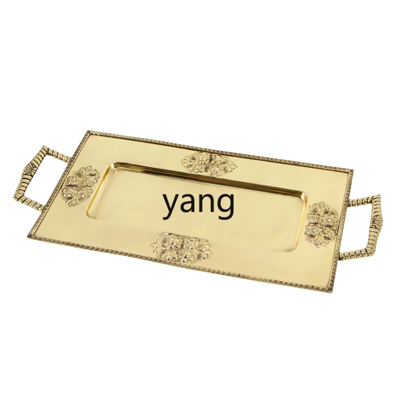 

Классическое украшение для подноса LXL, тарелка для хранения в гостиной из чистой меди