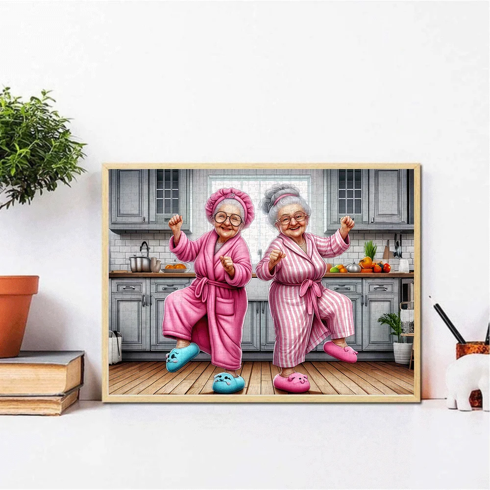 ปริศนาภาพสำหรับผู้ใหญ่ 1,000 ชิ้น - หญิงสาวเต้นรำในครัว พร้อมชิ้นส่วนประกอบ |   เกมครอบครัว ท้าทายความคิด สร้างความตื่นเต้นและท้าทาย