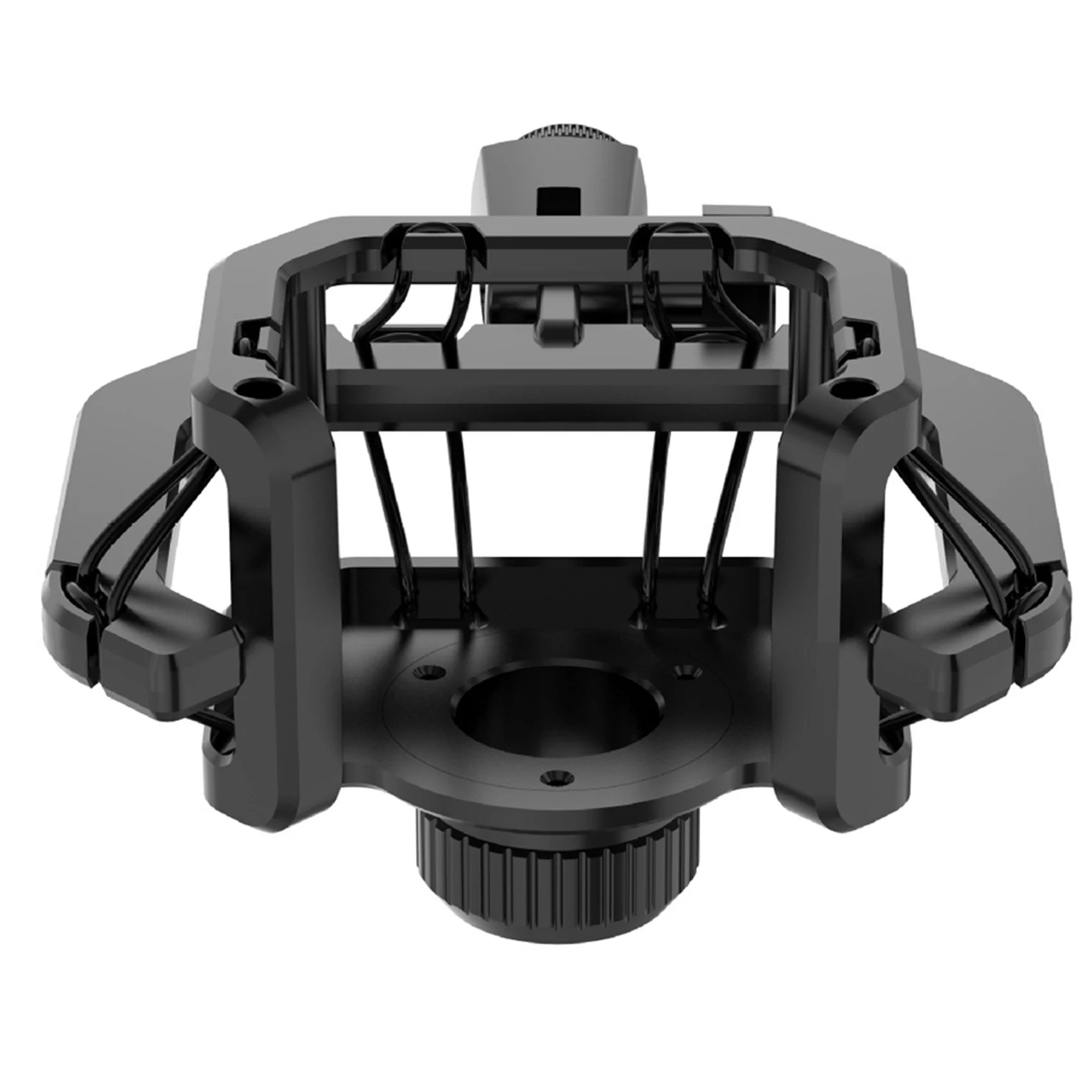 A49T Microphone Shock Mount with Microphone Filter Windscreen Reduce Noise Anti Vibration Screen Stable Easy Install,Black