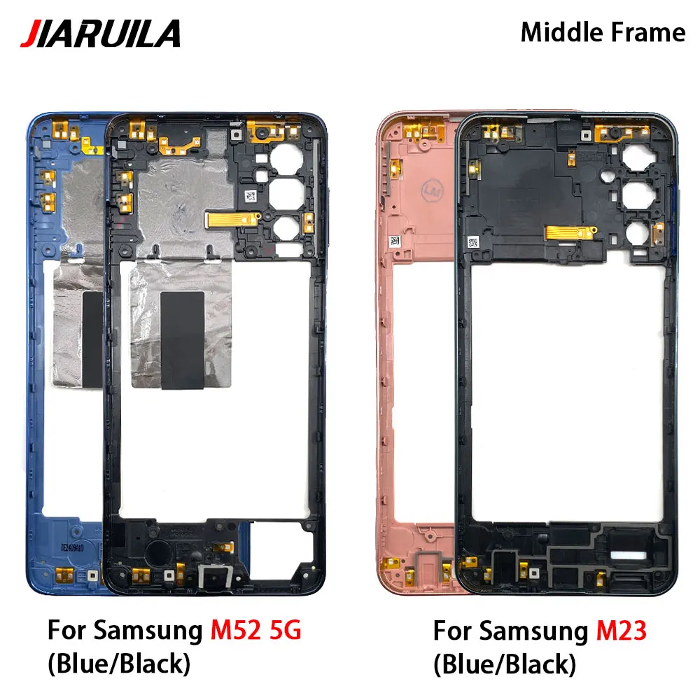 NEW For Samsung M51 M62 F62 M23 M52 M53 5G M236B M536 Middle Frame Rear Bezel Plate Chassis Holder Housing Replacement Parts