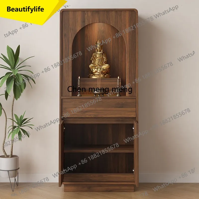 a55 Buddhist shrine offering table Shrine modern light luxury small shrine household Buddhist cabinet living room