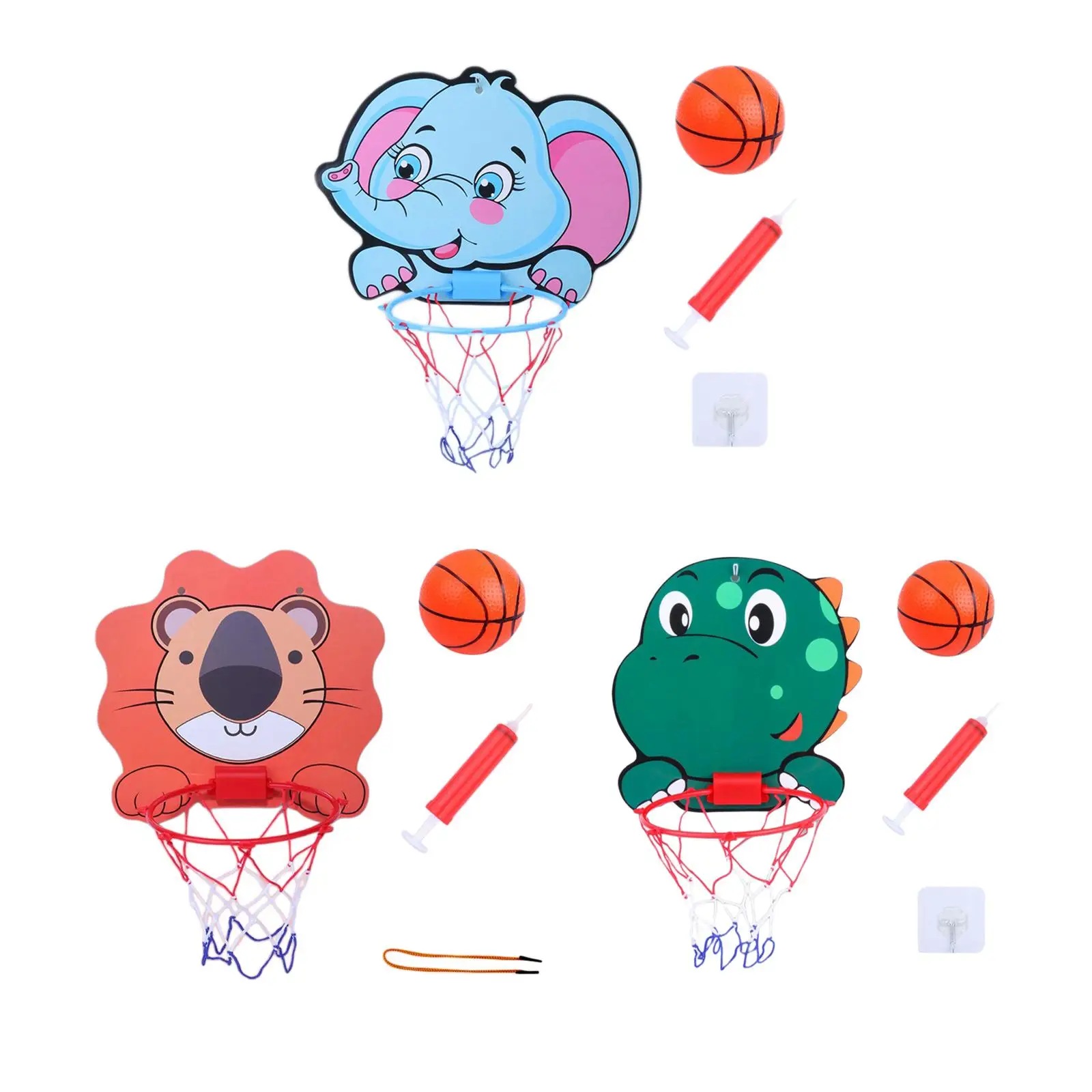 Cartoon Creative Animals Basketball Stand,Sport Toys Board with Net and Ball for Children