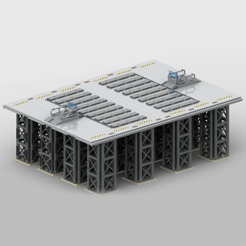 Moc Landing Platform Building Blocks, Star Movie Series, Modelo de Plataforma, Tecnologia Modular, Construção, DIY Assembly Toy, Presentes