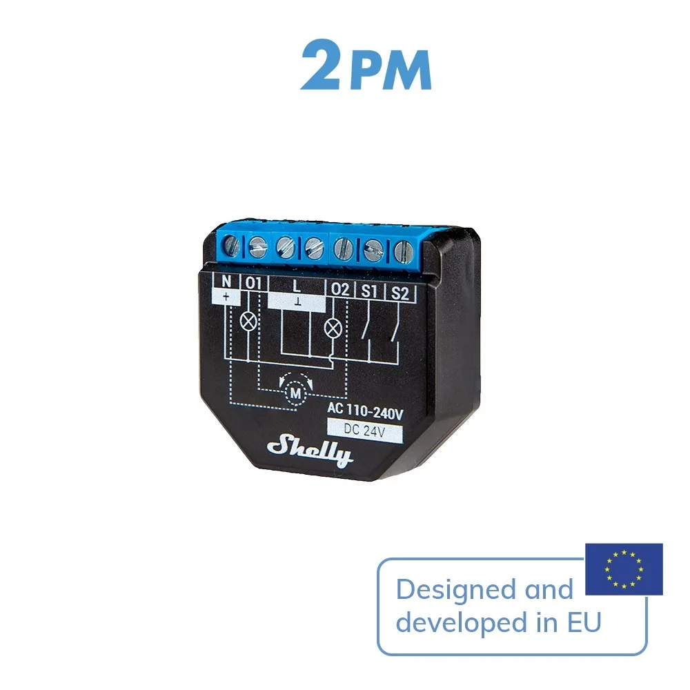 AAA+ Plus 2PM Smart Home WiFi Relay 2 Channel With Power Metering Roller Control Monitoring Percentage Roller Shutters Blind