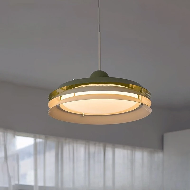 

French Cream Wind Restaurant Chandelier Creative Rocker Arm Retractable Designer Original Full Spectrum Eye Protection Round