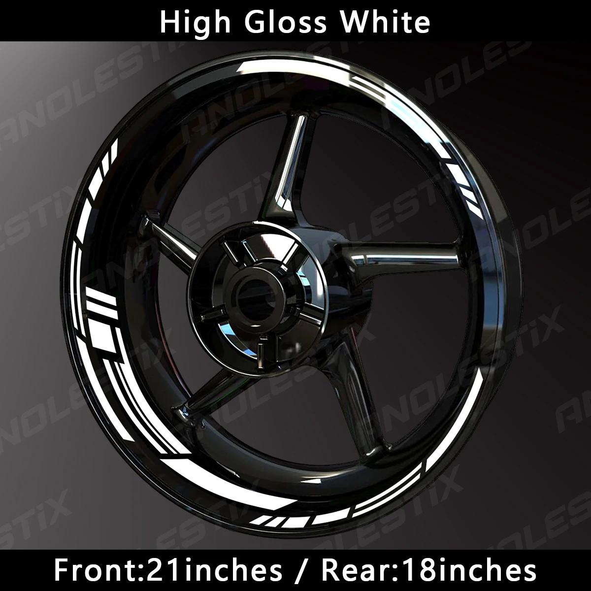 Reflective Motorcycle Wheel Stickers Hub Decal Rim Stripe 21/18 Inchs For YAMAHA Honda Kawasaki Suzuki BMW KTM Husqvarna Triumph