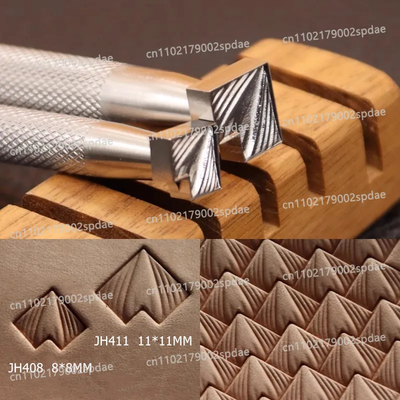 304 Stainless Steel Leather Embossing Stamp Tool - Geometric Patterns Metal Press Mold For Leather Craft DIY Stamping