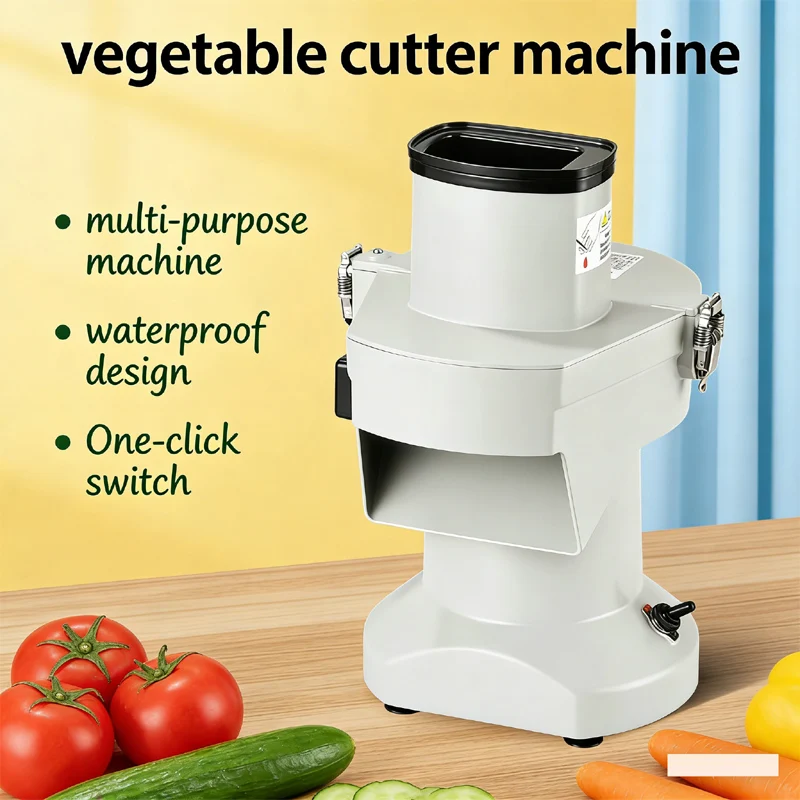 Electric Commercial Vegetable Fruit Chopper Dicing Machine Automatic Potato Onion Slicing Cube Cutting Home Use