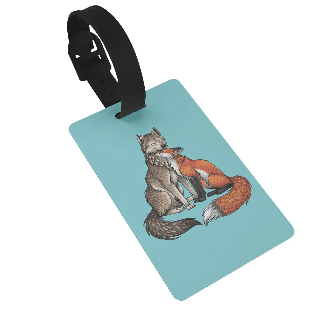 

Wolf And Fox Luggage Tags Suitcase Accessories Travel PVC Cute Baggage Boarding Tag Portable Label Holder ID Name Address