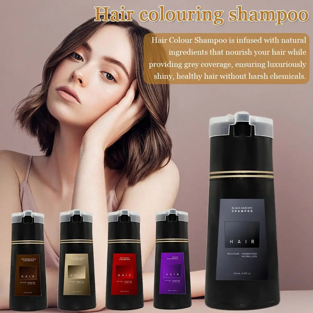 

Nova Hair Dye Shampoo, Nova Hair Instant Dye Shampoo,hair Dye Coloring Shampoo For Gray Hair Long Lasting Nourish For Men T9d3