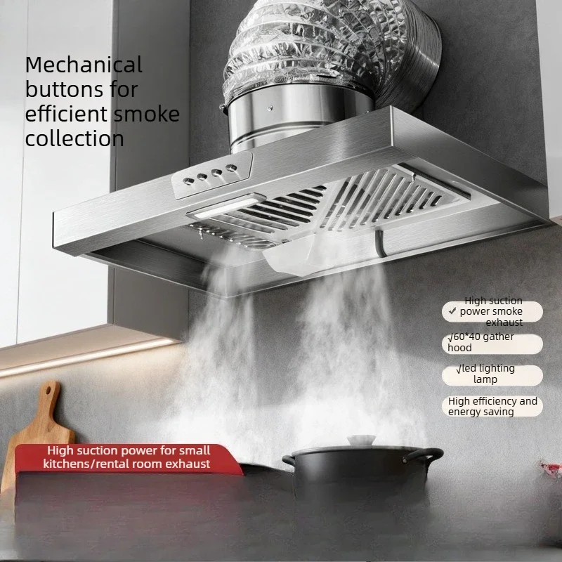 Afzuigkap voor huurhuis, grote zuigventilator, krachtige ventilator, eenvoudige rookafzuiging in de keuken - afbeelding 2