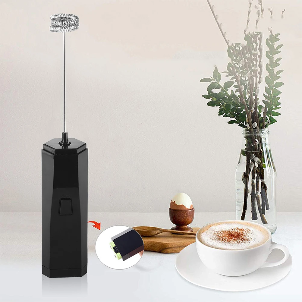 

s Electric Handheld Mixer Frother Stainless Steel Whisk Cream Blender Kitchen Tool Ergonomic Grip Black Soup