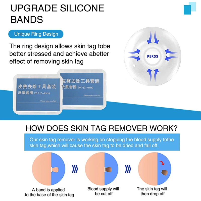 20 unids/caja bandas de eliminación de topos de color carne no tóxicas-herramienta de tratamiento de verrugas para hombres y mujeres cuidado de la piel facial Kit de eliminación de Nevus