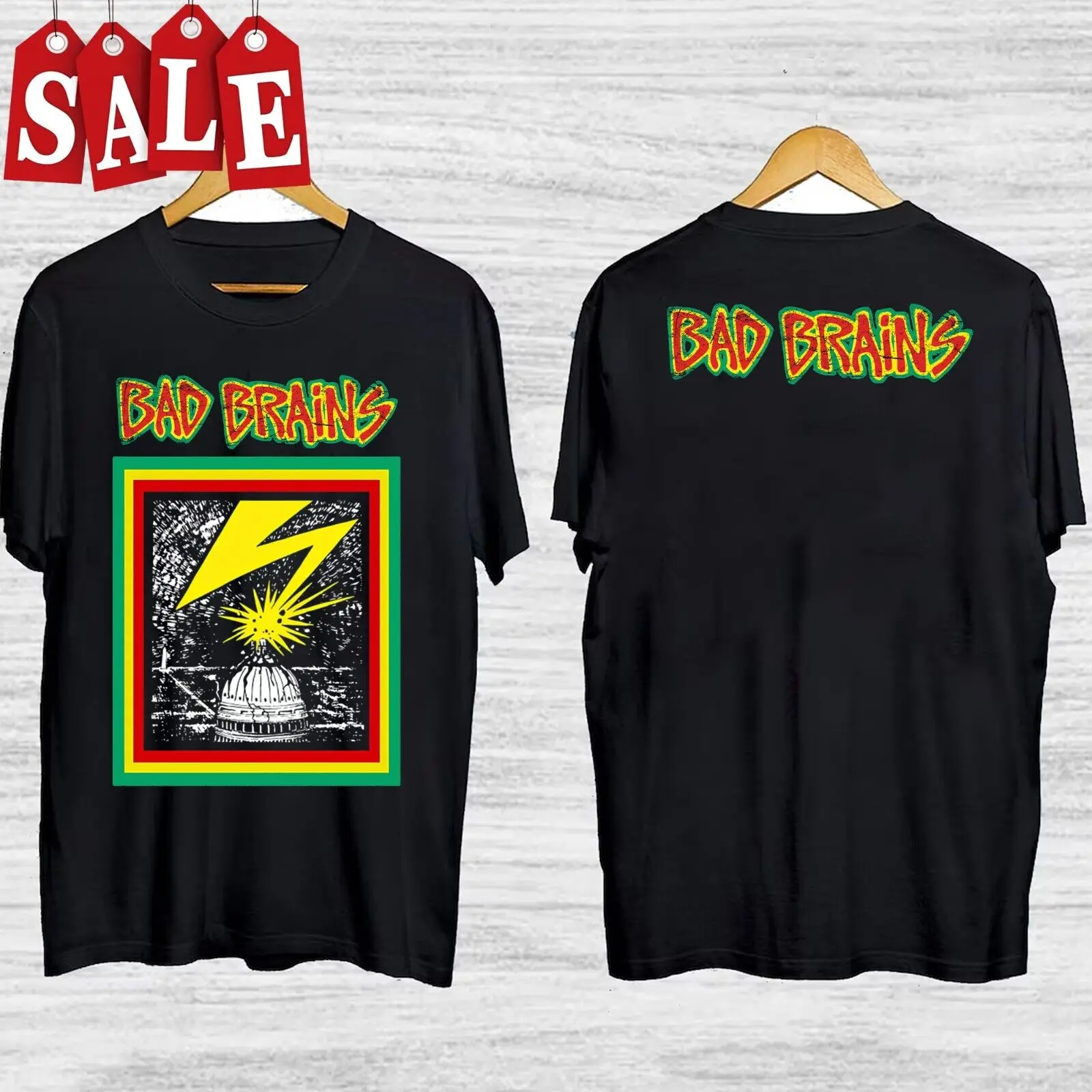 

Popular Bad Brains Band Short Sleeve Men S-235XL Tee NLS5.162