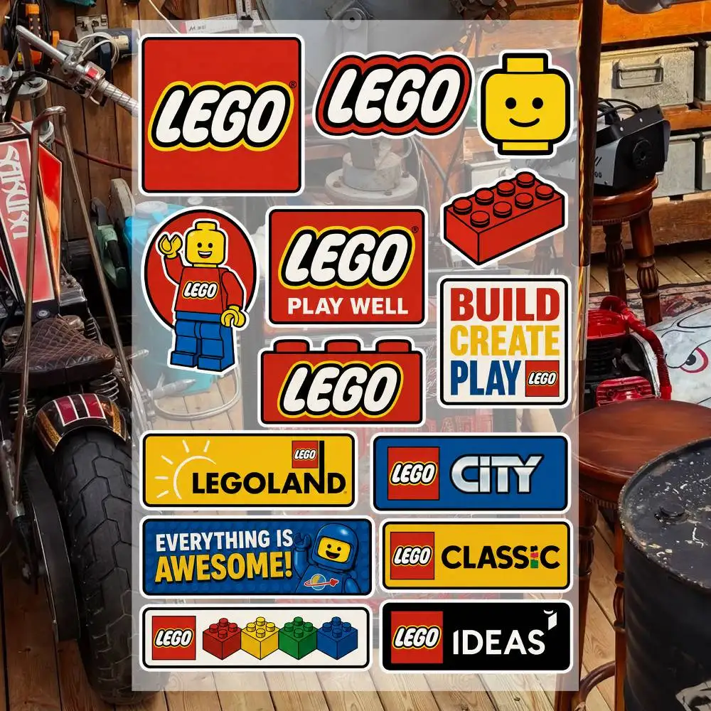 LEGO Aesthetic Graffiti Waterproof PVC Stickers for Car Motorcycle Skateboard Helmet Notebook