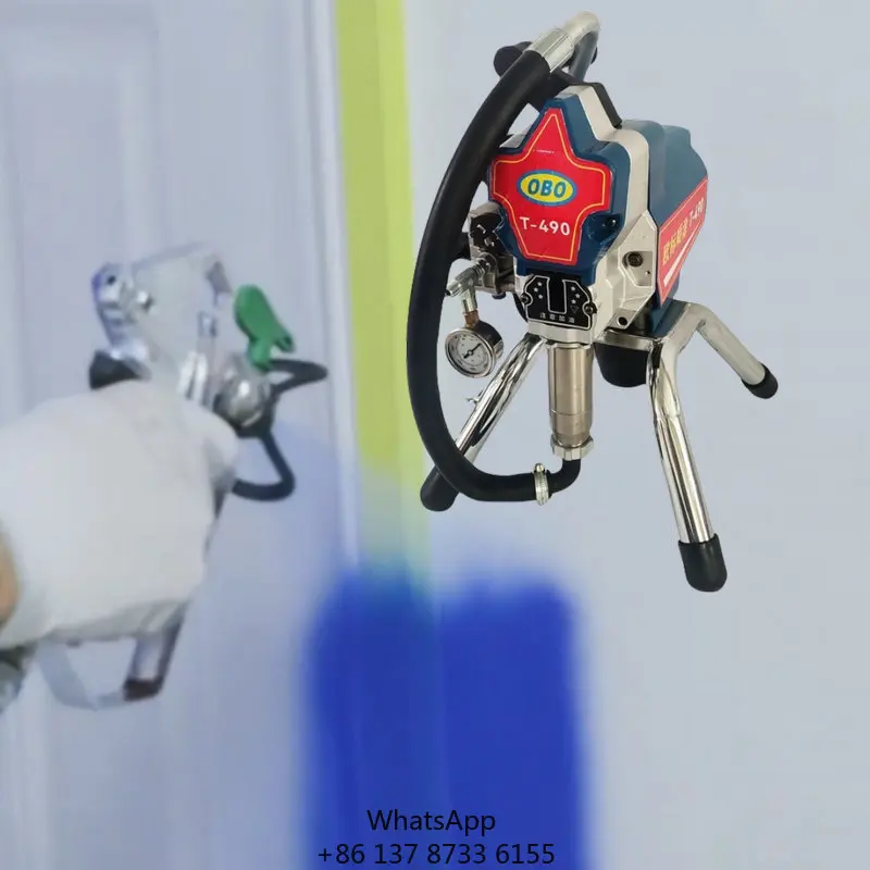 

T-490 Electric Power Airless Paint Sprayer Portable Direct Deal From China Cheap Automatic Airless Painting Machine