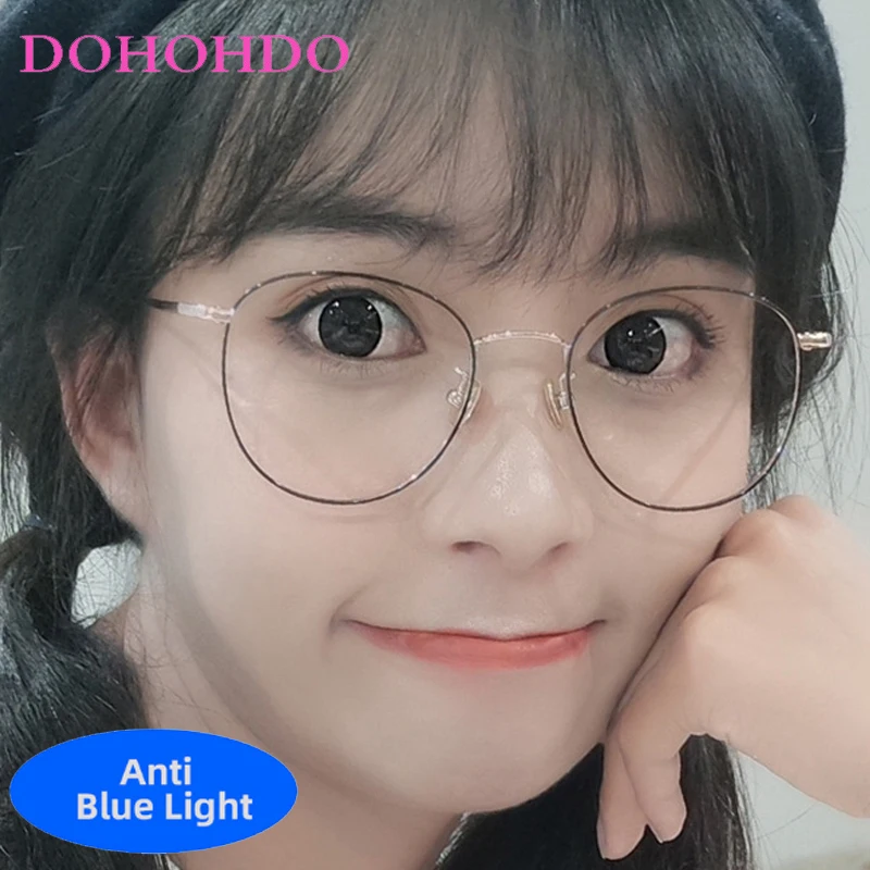 

Trendy Retro Luxury Designer Round Metal Frame Glasses For Men Women Computer Anti-Blue Light Spectacle For Reading Lentes Очки