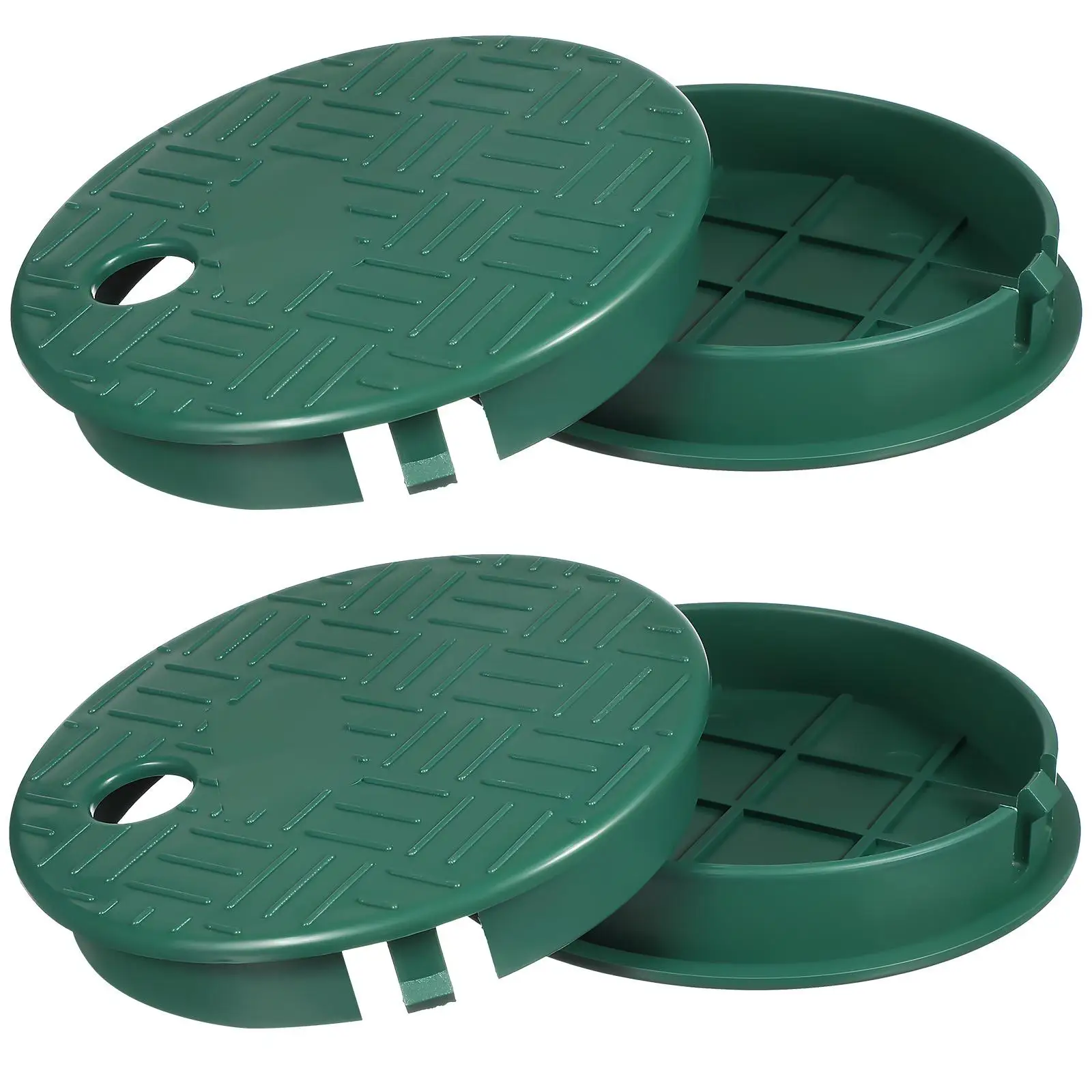 4 Pcs Circular Valve Box Cover Sprinkler System Irrigation Control Water Valve Lid Durable Outdoor Protection Lid Garden