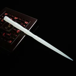Exquisite Chinese Natural Jade White Jade Handmade Hair Hairpin Statue