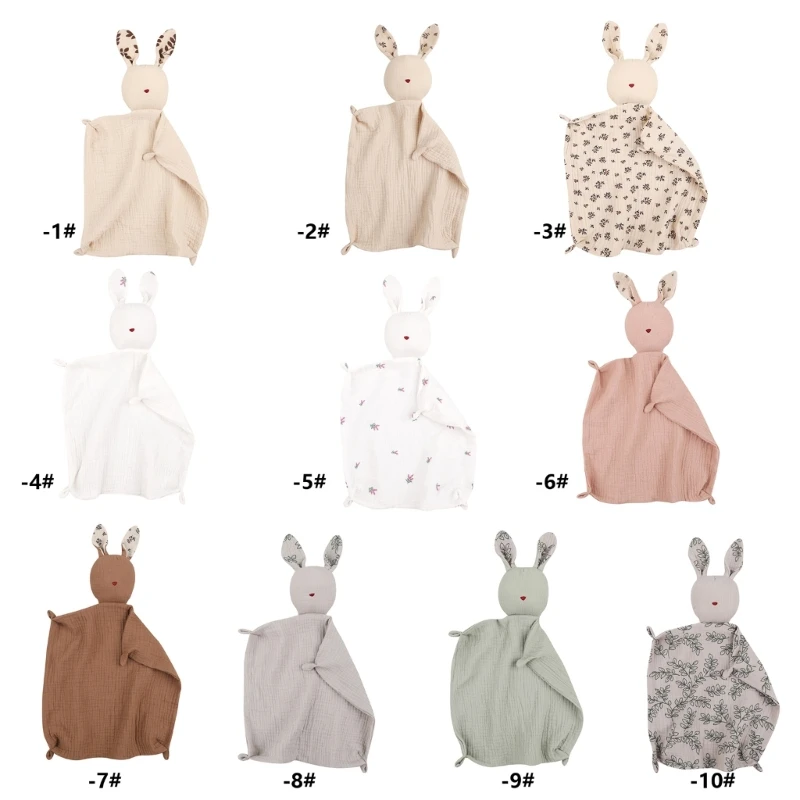 F62D Rabbit Soothe Appease Towel Comforter Blanket Saliva Towel for Toddlers