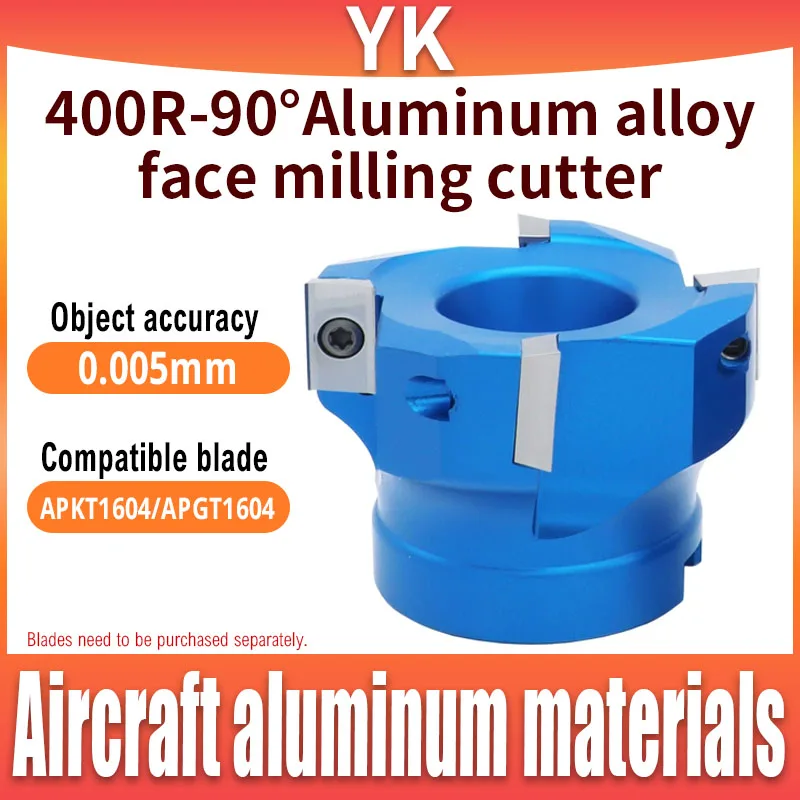 Aluminum Flat Head End Mill SEKT1204 Insert BAP 400R 90° Cutter Head for Face Milling Aluminum