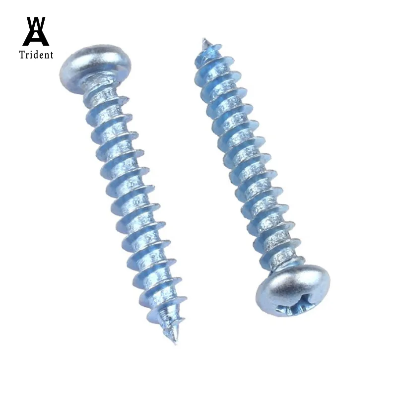 Galvanized and hardened cross pan head self-tapping screws for woodworking trusses, M3 6, M3.5 10