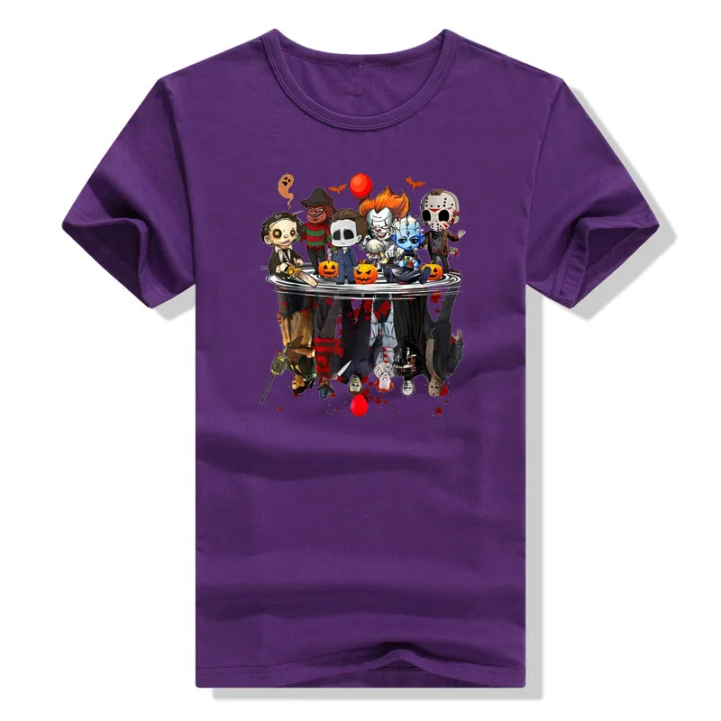 Horror Movies Character Halloween Clothes Costume Gift T-Shirt Gothic Style Graphic Tee Top Short Sleeve Blouses for Kids Adults