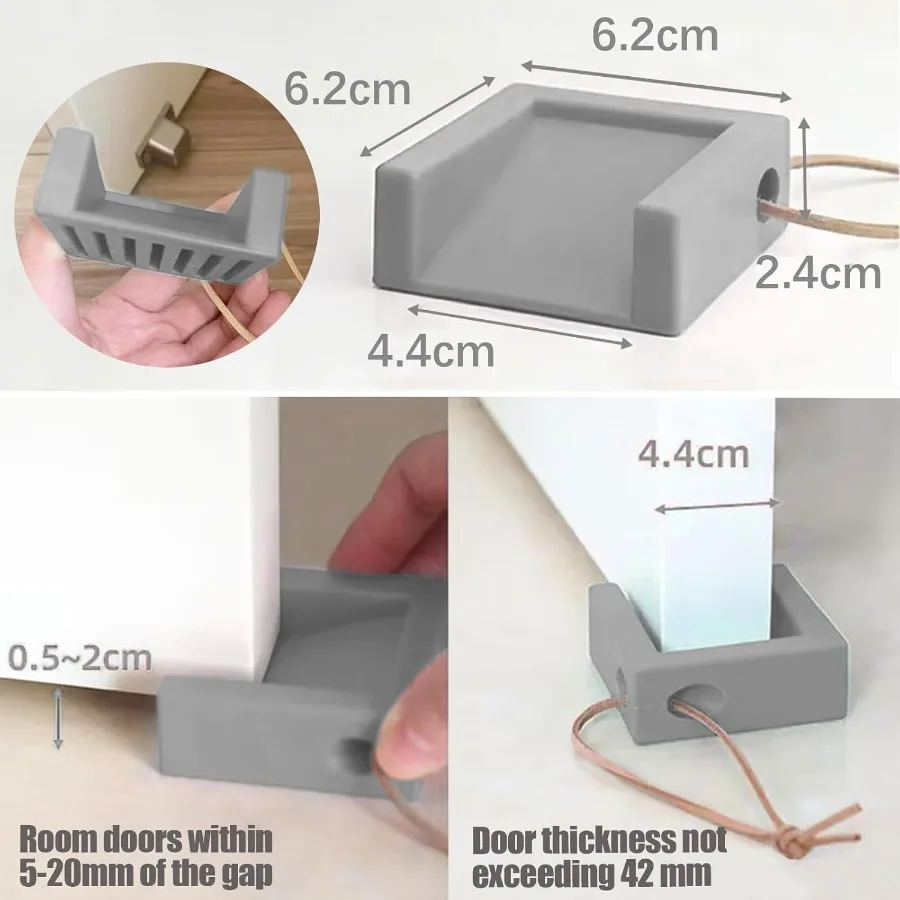 Rolha de porta bloco absorvente de choque, cunha de parada de porta, porta de escritório em casa, anti-colisão, antiderrapante, para a maioria dos tipos de piso e c