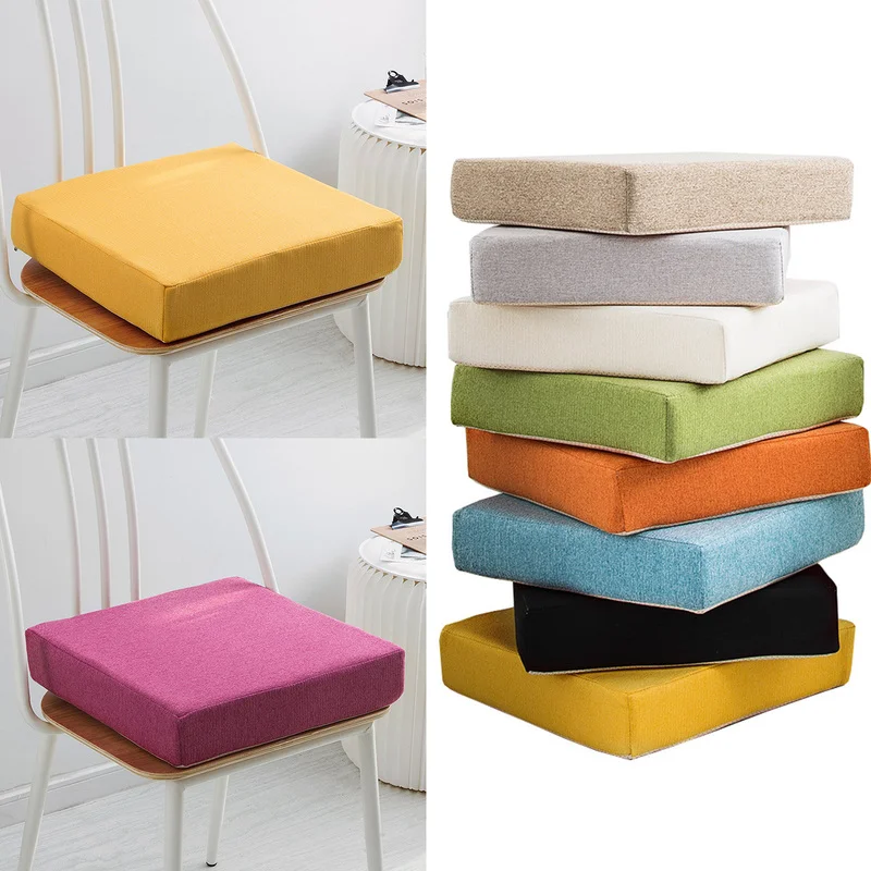 

5cm High Thickened Chair Sofa Cushion Mats Pads Non-slip Solid Color High Density Sponge Cushions For Indoor Tatami Sofa