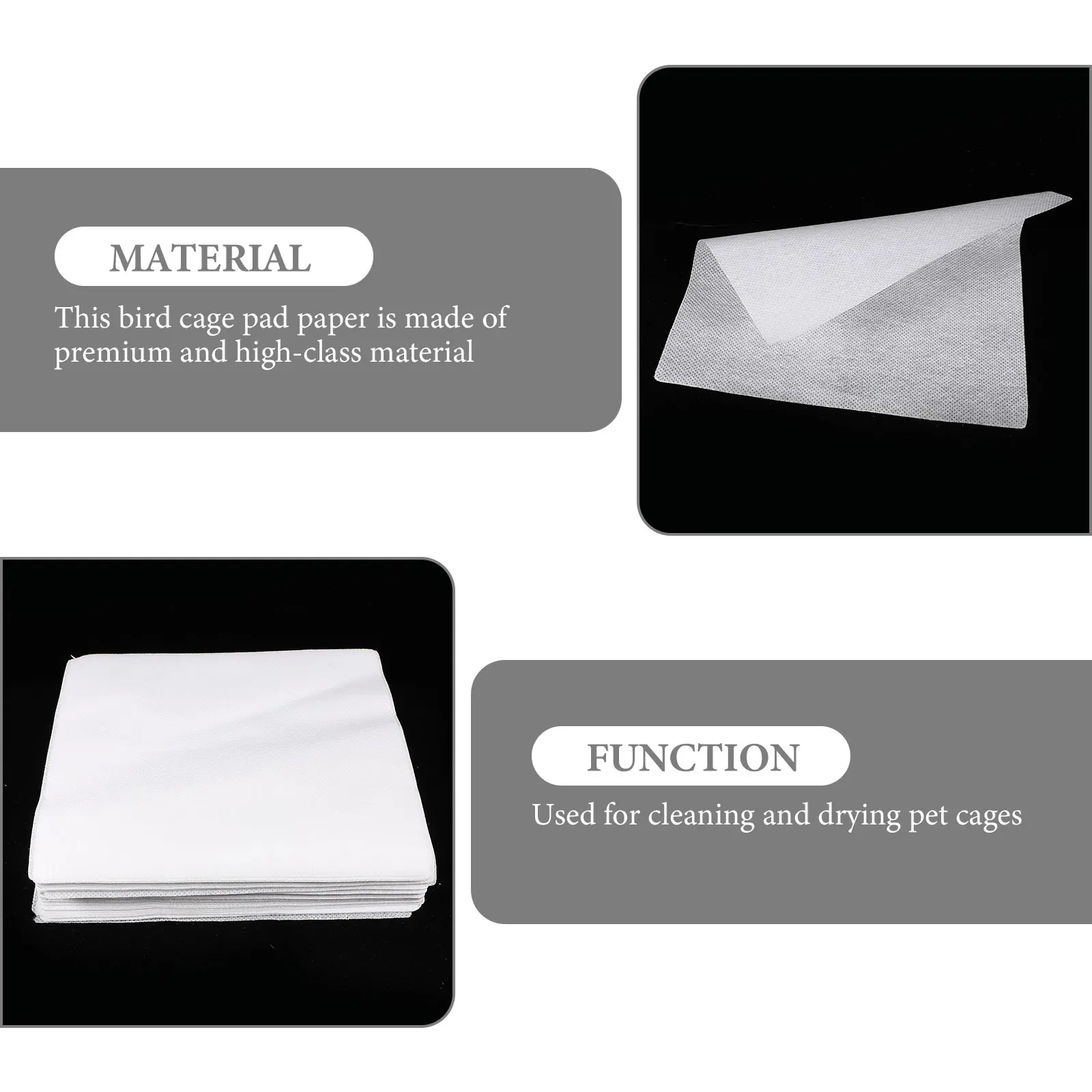 

100 Sheets Absorbent Bird Cage Liner Papers Disposable Pads Parrot Accessories Water Proof Deodorant Cage Bottom Pet Supplies