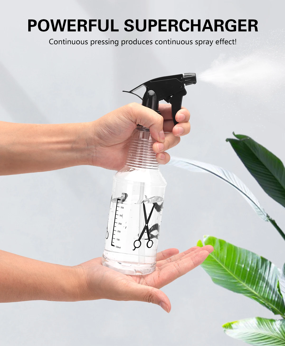 300ml Sprüh flasche Friseursalon Pulver Friseur Nachhaltig keit nachfüllbare Silikon behälter Barbershop Styling Tools Zubehör – Detail 8