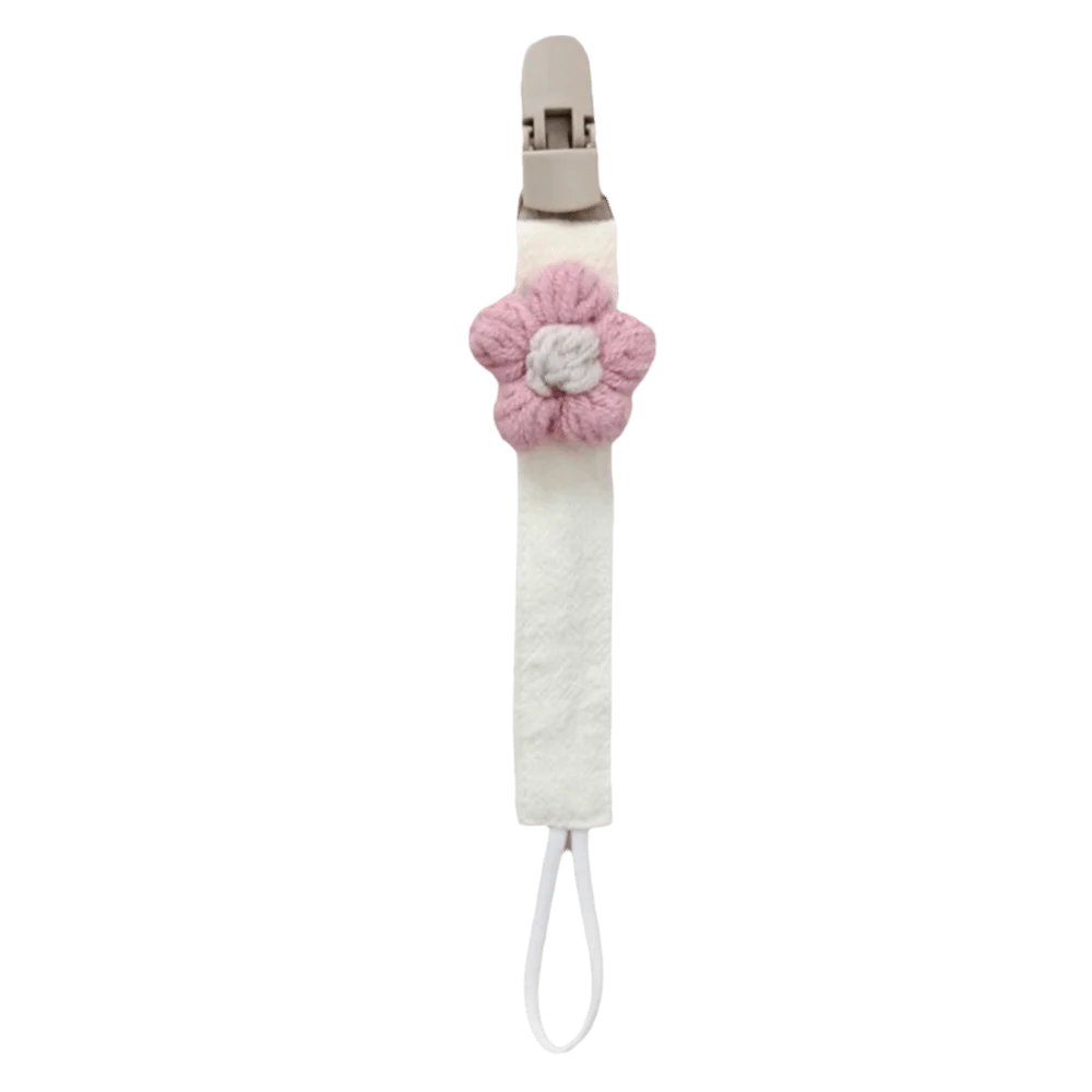 

Charm Cute Flower Dummy Nipple Holder Plaid Plastic Baby Pacifier Chain Colorful Anti-drop Embroidery Pacifier Clips Newborn