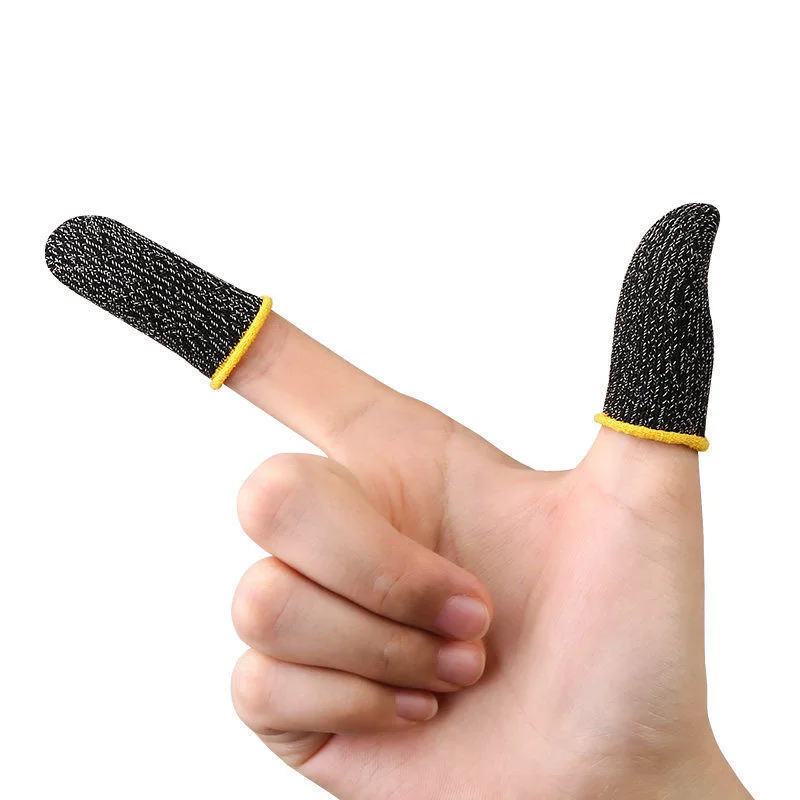 2pcs Finger Cover Game Control For PUBG Sweat Proof Non-Scratch Sensitive Touch Screen Gaming Finger Thumb Sleeve Gloves