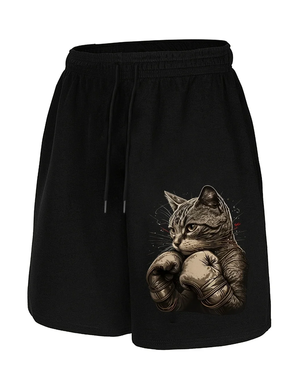 Fashion Men's Summer Shorts 3D Cute Cat Print Comfortable Drawstring Shorts Casual Shorts Y2k Sports Quick-Dry Clothes for Man