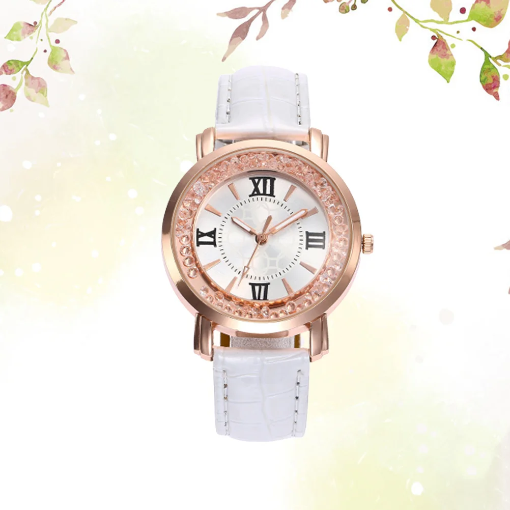

Women Fashion Quartz Watch White Creative Wristband Elegant Silent Movement Precise Timepiece for Daily Wear Gift