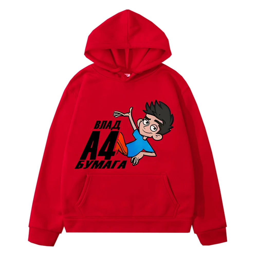 Влад a4 Бумага kids anime hoodie Autumn Fleece Sweatshirt y2k sudadera pullover Casual Merch A4 Jacket Hoodies boy girls clothes